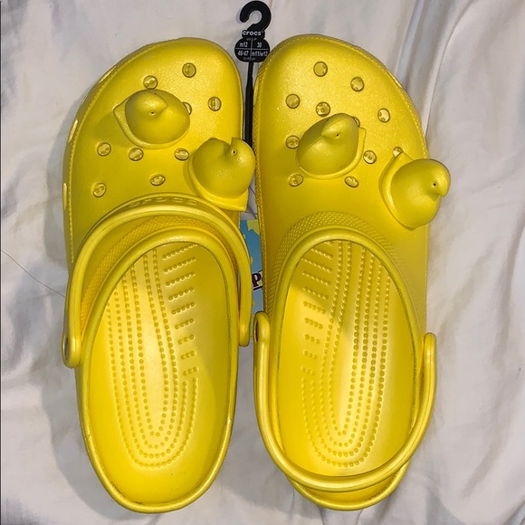 yellow peep crocs